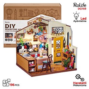Rolife Dg159 Rahat Mutfak (cozy Kitchen) Diy Minyatür Maket Model Seti Mini Dollhouse 3d Model Kit Detaylı Dekoratif Hobi Seti 3d