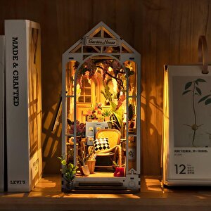 Rolife Tgb06 Garden House Kitap Köşesi Book Nook Diy Minyatür Maket Model Seti Mini Dollhouse 3d Model Kit Detaylı Dekoratif Hobi