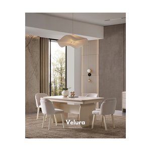 Defne Yemek Masası + 4 Sandalye (krem) Krem Krem