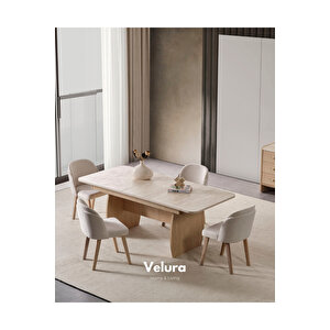 Defne Yemek Masası + 4 Sandalye (naturel Meşe) 3647 Meşe