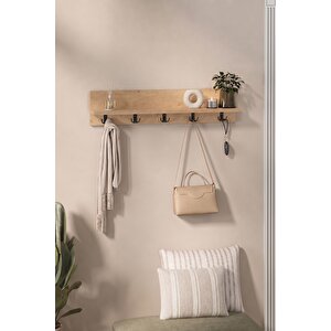 Portmanto Duvar Askılığı Elbise Askılığı Vega Safir Meşe 80 Cm