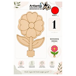 Ahşap Boyama Çiçekler 1 Adet 10x15cm Boyama Figürü Etkinlik Çocuk Gelişim Motor Beceri Anasınıfı Kreş