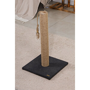 Ahşap Kedi Tırmalama Tahtası 60 Cm Antrasit