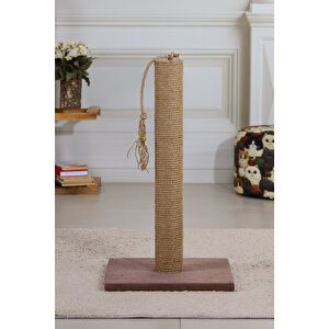 Ahşap Kedi Tırmalama Tahtası 60 Cm Kahverengi