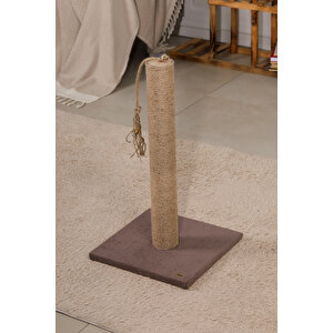Ahşap Kedi Tırmalama Tahtası 60 Cm Kahverengi