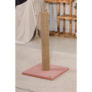 Ahşap Kedi Tırmalama Tahtası 60 Cm Pudra