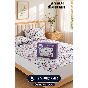 Morena Desenli Sıvı Geçirmez Kapitone Fitted Alez Ve Yastık Kılıfı Seti Özel Kutulu Gönderim 90x200 cm