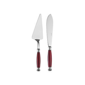 Ravello Kek Servis Seti Burgundy 2 Parça