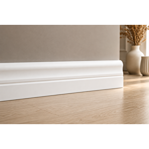 Yalı Serisi Lake Beyaz U Model 12cm Pvc Süpürgelik