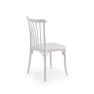 4 Kişilik Polipropilen Bahçe, Balkon, Kafe Masa Takımı Süt Beyaz (moon Katlanır Masa 80x80 Cm + Gozo Sandalye)