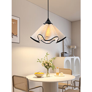 Milva Krem Rengi Siyah Kenarlı Modern Salon, Koridor Sarkıt Avize