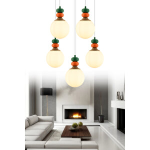 Selliu 5'li Yuvarlak Renkli Modern Salon Avize