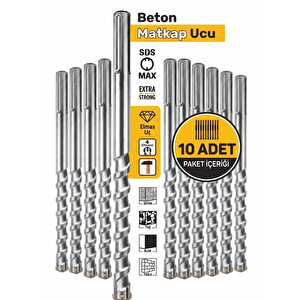 Filo Sds Max Elmas Beton Matkap Ucu ( 12x340mm ) 10lu Paket
