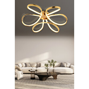 Chalda Gold Plafonyer Modern Salon Led Avize