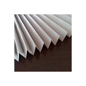 Beyaz Plise Katlanır Cam Balkon Perdesi - Ofis Perdesi - Ev Perdesi - Salon Perdesi - Plise Perde 50x200 cm