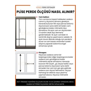 Antrasit Plise Katlanır Cam Balkon Perdesi - Ofis Perdesi - Mutfak Perdesi - Salon Perdesi - 40x150 cm