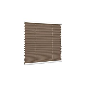 Kahve Rengi Plise Katlanır Cam Balkon Perdesi -ofis Perdesi -ev Perdesi -salon Perdesi -plise Perde 70x150 cm