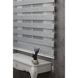 Kidmex Ithal Bambu Açık Gri Bambu Stor Zebra Perde Etek Dilimsiz. 150x250 cm