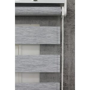 Kidmex Ithal Bambu Açık Gri Bambu Stor Zebra Perde Etek Dilimsiz. 150x250 cm
