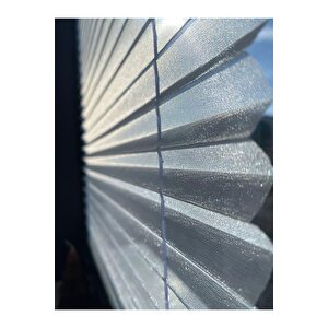 Plise Tül Perde Katlanır Cam Balkon Perdesi - Ofis Perdesi - Mutfak Perdesi - Salon Perdesi 40x100 cm