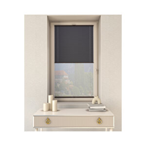 Antrasit Gece-gündüz Plise Çiftli Sistem Pvc - Cam Balkon Perdesi - Ofis Perdesi - Salon Perdesi 70x200 cm