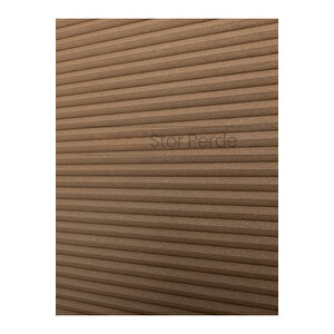 Kahve Honeycomb Plise %100 Isı Ve Işık Geçirmez Katlanır Cam Balkon Perdesi - Salon Perdesi-004 110x100 cm
