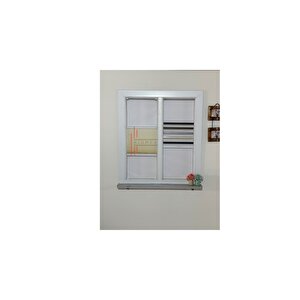 Krem Plise Katlanır Cam Balkon Perdesi - Ofis Perdesi - Ev Perdesi - Salon Perdesi - Plise Perde 100x250 cm