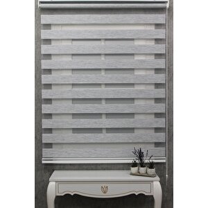 Kidmex Ithal Bambu Açık Gri Bambu Stor Zebra Perde Etek Dilimsiz. 230x200 cm