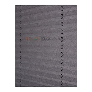 Antrasit Blackout Plise %100 Işık Karatma Katlanır Cam Balkon Perdesi - Salon Perdesi-003 30x200 cm