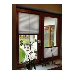 Plise Katlanır Cam Balkon Perdesi - Ofis Perdesi - Mutfak Perdesi - Salon Perdesi 17 cm