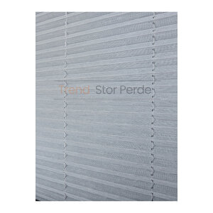 Gri Plise Tül Katlanır Cam Balkon Perdesi - Ofis Perdesi - Salon Perdesi - 003 120x150 cm