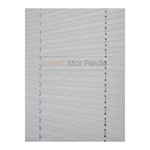 Açık Gri Plise Katlanır Cam Balkon Perdesi - Ofis Perdesi - Salon Perdesi - 001 120x100 cm