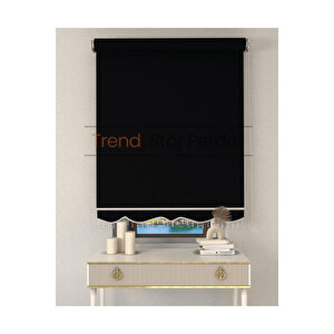 Siyah Stor Boncuklu Zebra Stor Güneşlik Perde 250x260 cm