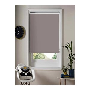Ithal Bambu Koyu Gri Stor Perde Etek Dilimsiz 190x260 cm