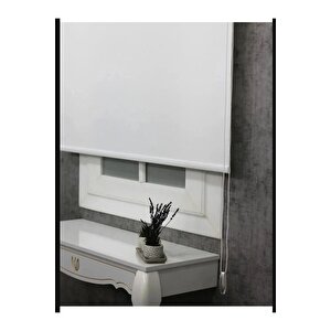 Beyaz Stor Güneşlik Perde    -mutfak-salon-çocuk Odası-ev Perdesi 180x180 cm