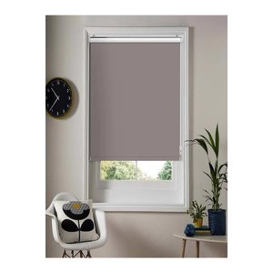 Ithal Bambu Koyu Gri Stor Perde Etek Dilimsiz 110x200 cm