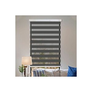 Antrasit Bambu Zebra Stor Güneşlik Perde 40x140 cm