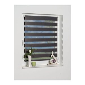Antrasit Bambu Zebra Stor Güneşlik Perde 170x180 cm