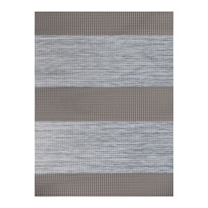 Ithal Bambu Açık Gri Bambu Stor Zebra Perde Etek Dilimli 220x220 cm