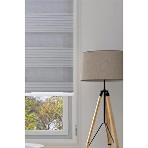 Ithal Gri Plisei Zebra Stor Perde Oygusuz 100x260 cm
