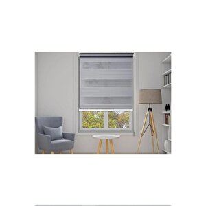 Ithal Gri Plisei Zebra Stor Perde Oygusuz 100x260 cm