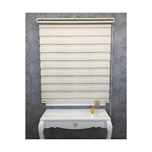 Zebra Perde Buzlu Kahve Desenli Bambu 120x180 cm