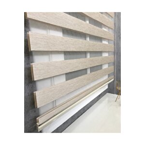 Zebra Perde Buzlu Kahve Desenli Bambu 90x180 cm