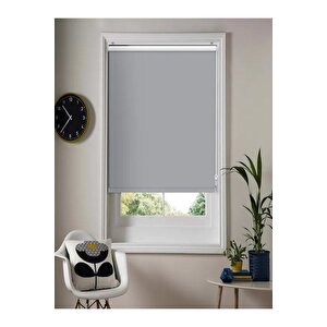 Ithal Bambu Açık Gri Stor Perde Etek Dilimsiz 220x200 cm