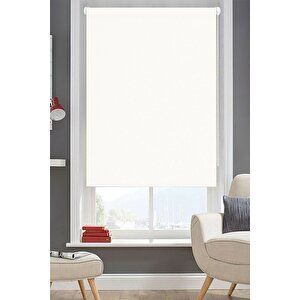 Ekru Ithal Bambu Stor Perde Etek Dilimsiz 210x260 cm