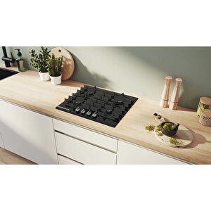 Prp6a6h40 Serie 8 Gazlı Ocak 60 Cm Sert Cam Siyah