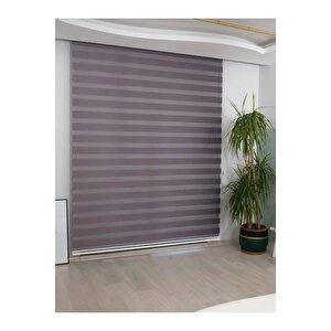 Antrasit Bambu Düz Zebra Stor Güneşlik Perde 250x180 cm