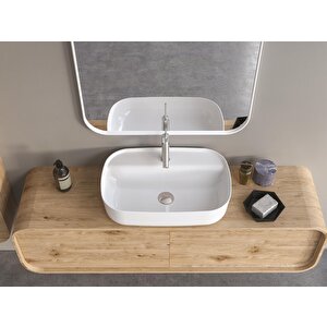 Turkuaz Cerastyle Aqua Tezgahüstü Mat Gri Lavabo 60*40 Cm