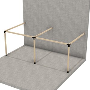 Iahşap Üç Direkli Geniş Alan Sundurma Sistemi - Çelik Braketli 3x4,8 Metre