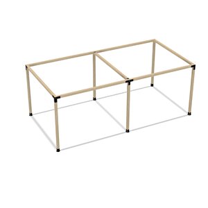 Iahşap Altı Direkli Büyük Boy Bahçe Pergola Sistemi - Çelik Braketli 2,4x4,8 Metre